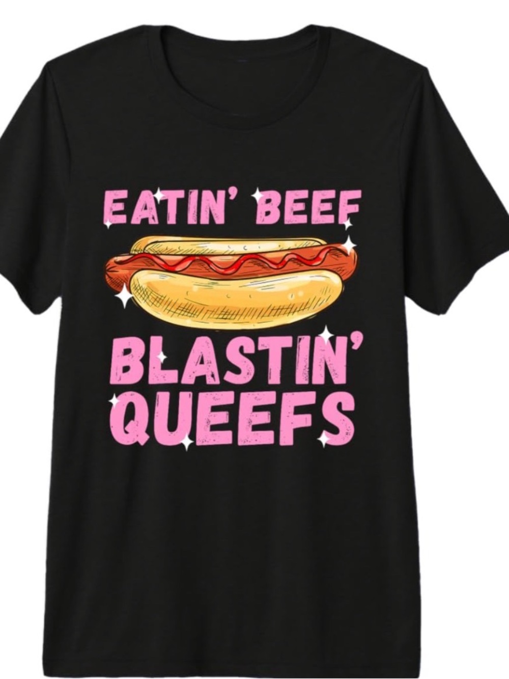 Eating Beef, Blastin Queefs T Shirt Women's Black Medium